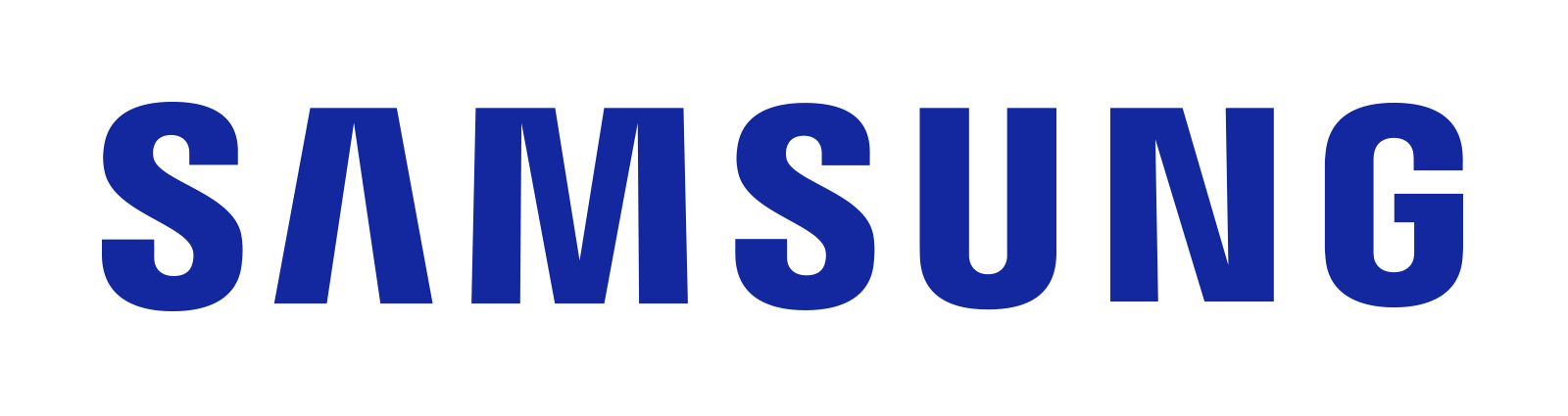 Samsung’s official blue company lettermark on a transparent background.